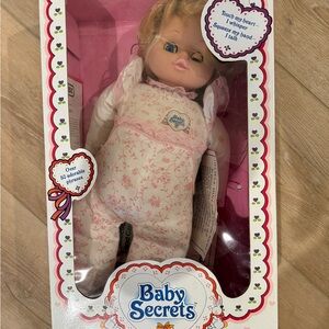 Matchbox Vintage 1980’s/1990’s Baby Secrets Interactive Doll with Pink Outfit